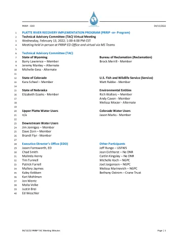 04-13-22 PRRIP TAC Meeting Minutes FINAL
