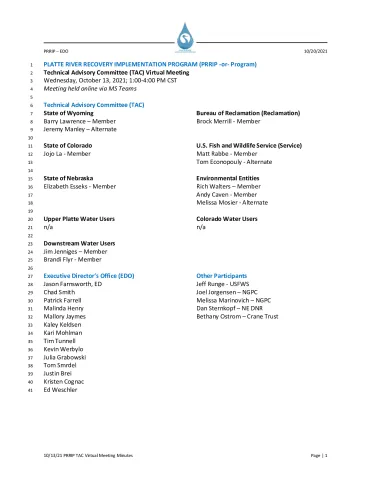 10-13-21 PRRIP TAC Virtual Meeting Minutes APPROVED