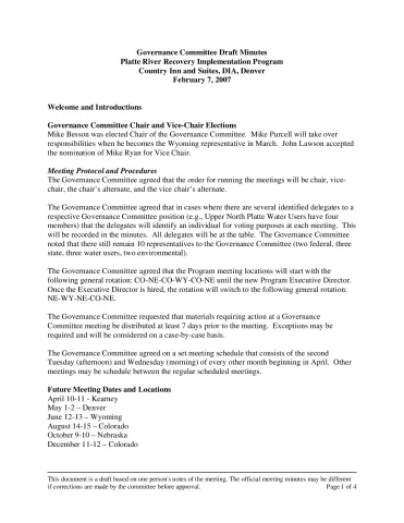 2007 February GC Minutes DRAFT