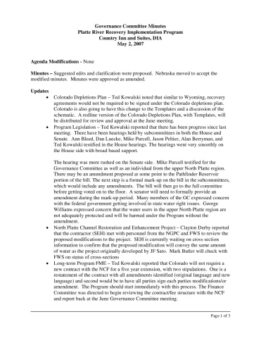 2007 May GC Minutes DRAFT