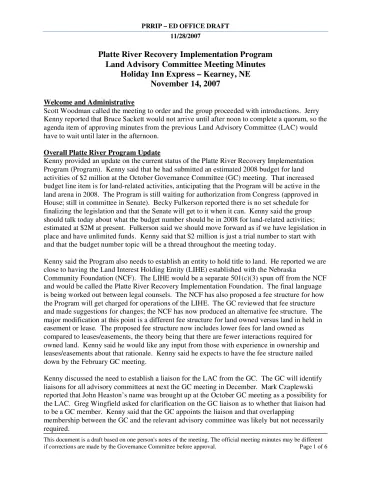 2007 November LAC Minutes DRAFT