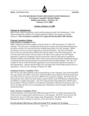 2008 February GC Minutes 