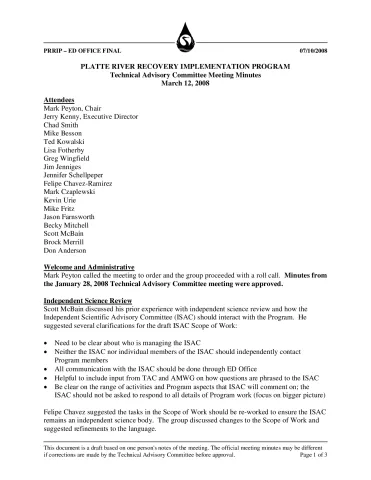 2008 March TAC Minutes