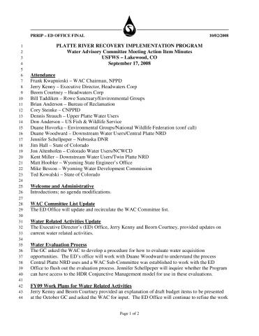 2008 September WAC Minutes