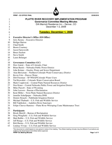 2009 December GC Minutes 