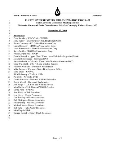 2009 November WAC Minutes