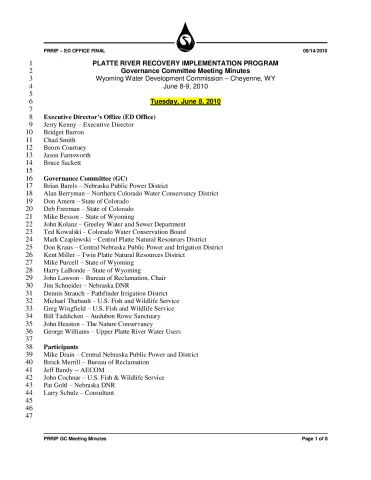 2010 June GC Minutes