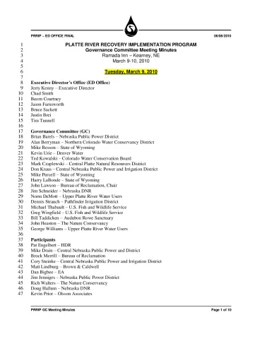 2010 March GC Minutes