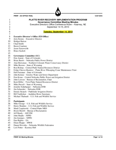 2010 September GC Minutes