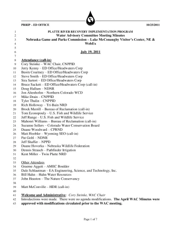 2011 July WAC Minutes Draft