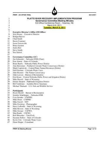 2011 March GC Minutes