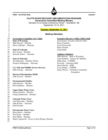 2011 September GC Minutes