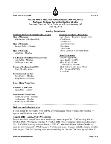 2012 April TAC Minutes