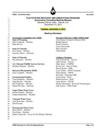 2012 December GC Minutes