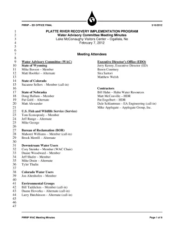 2012 February WAC Minutes 