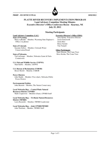 2012 July LAC Minutes