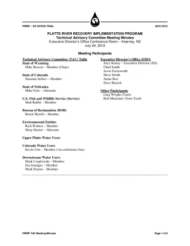 2012 July TAC Minutes