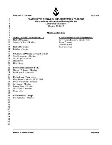 2012 October WAC Minutes