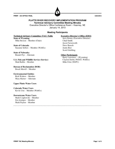 2013 January 14th TAC Minutes 