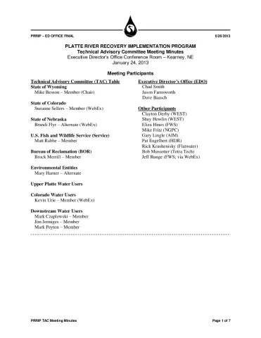 2013 January 24th TAC Minutes