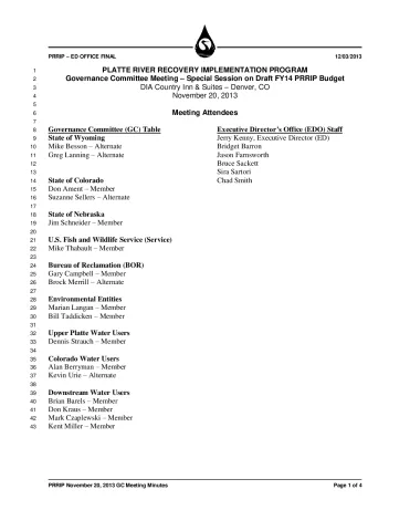 2013 November GC Minutes