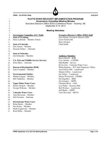 2014 September GC Minutes