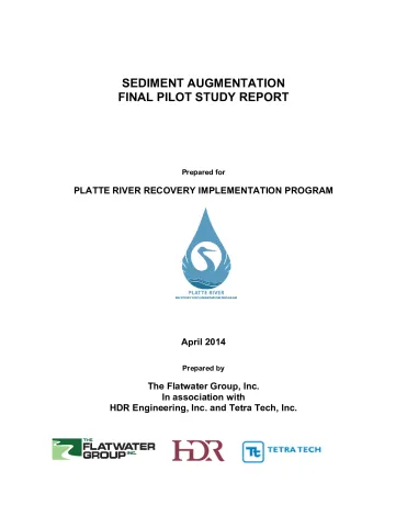 Final Sediment Augmentation Pilot Study Report