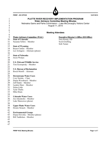 2015 August WAC Minutes