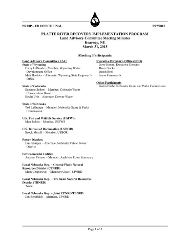 2015 March LAC Minutes