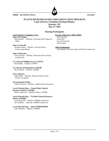 2015 May LAC Minutes