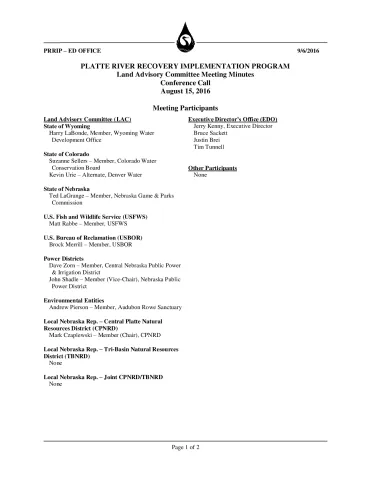 2016 August LAC Minutes