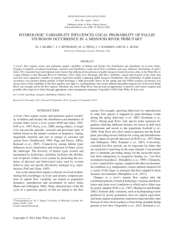 2016 Pallid sturgeon reference documents