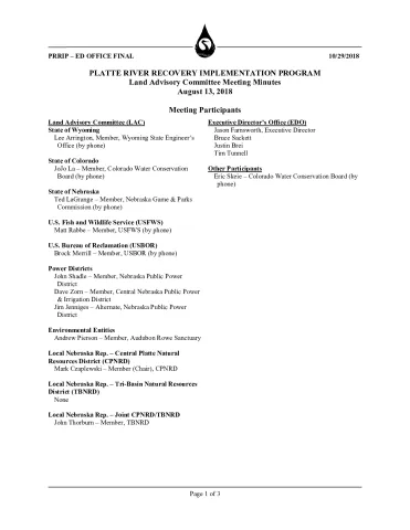 2018 August LAC Minutes