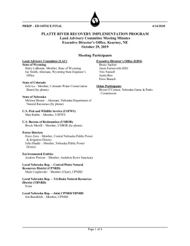 2019 October LAC Minutes