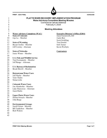 2020 February WAC Minutes