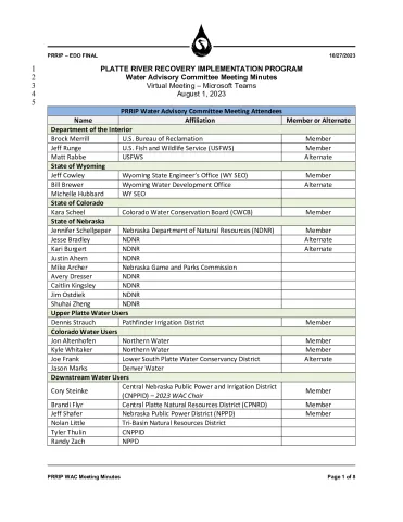 2023 August WAC Minutes