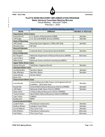 2023 February WAC Minutes