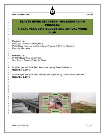 FINAL Master PRRIP FY2017 Work Plan