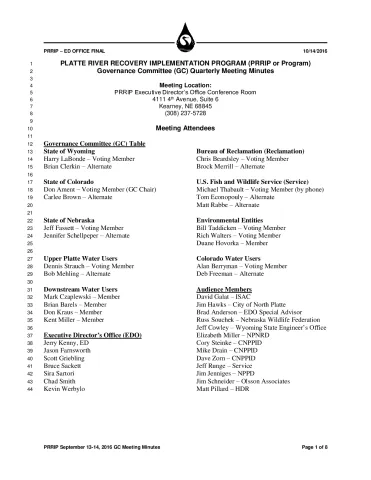 FINAL PRRIP GC Minutes September 13-14 2016