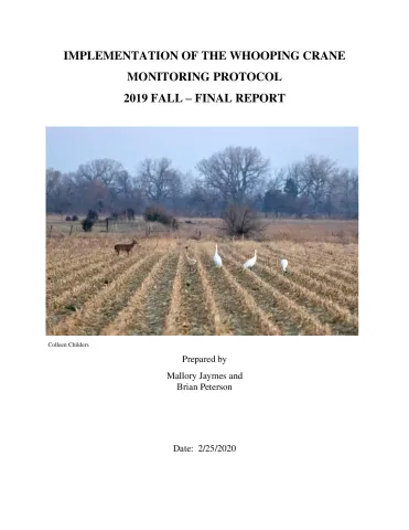 Implementation of the Whooping Crane Monitoring Protocol -  Fall 2019
