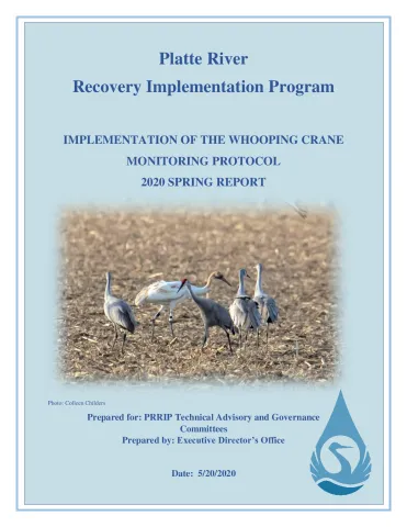 Implementation of the Whooping Crane Monitoring Protocol -  Spring 2020