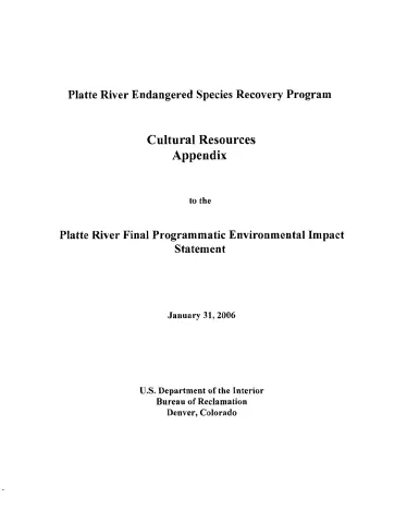 Cultural Resources Appendix to the FEIS