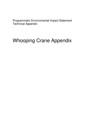 Whooping Crane Technical Appendix