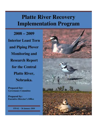 PRRIP 2008-2009 Tern and Plover Monitoring and Research Report