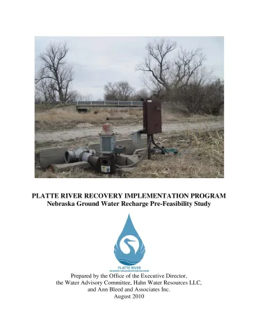 Nebraska Ground Water Recharge Pre-Feasibility Study (FINAL)