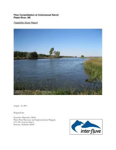 Flow Consolidation at Cottonwood Ranch Platte River, NE Feasibility Study Report