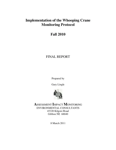Implementation of the Whooping Crane Monitoring Protocol – Fall 2010