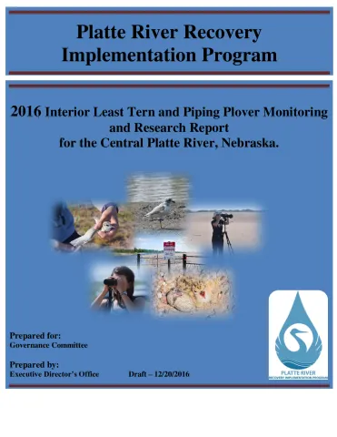 PRRIP 2016 Tern and Plover Monitoring and Research Report