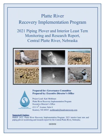 PRRIP 2021 Plover and Tern Monitoring and Research Report FINAL