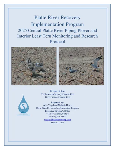 PRRIP 2025 Central Platte River Piping Plover and Interior Least Tern Monitoring and Research Protocol